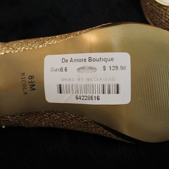 Gold Glitter Heels - Picture 5 of 5